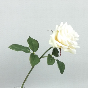 39CM ROSE SPRAY X 1 WITH LEAVES
